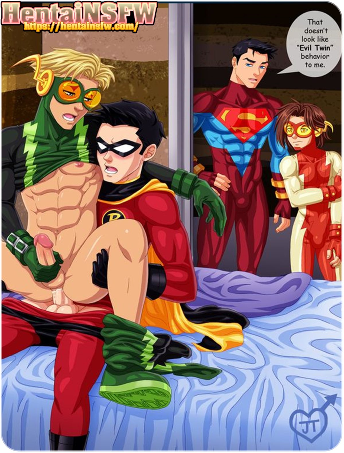 Gay Superhero Porn Hentai - NSFW uncensored Teen Titans Go yaoi hentai gay sex cartoon ...