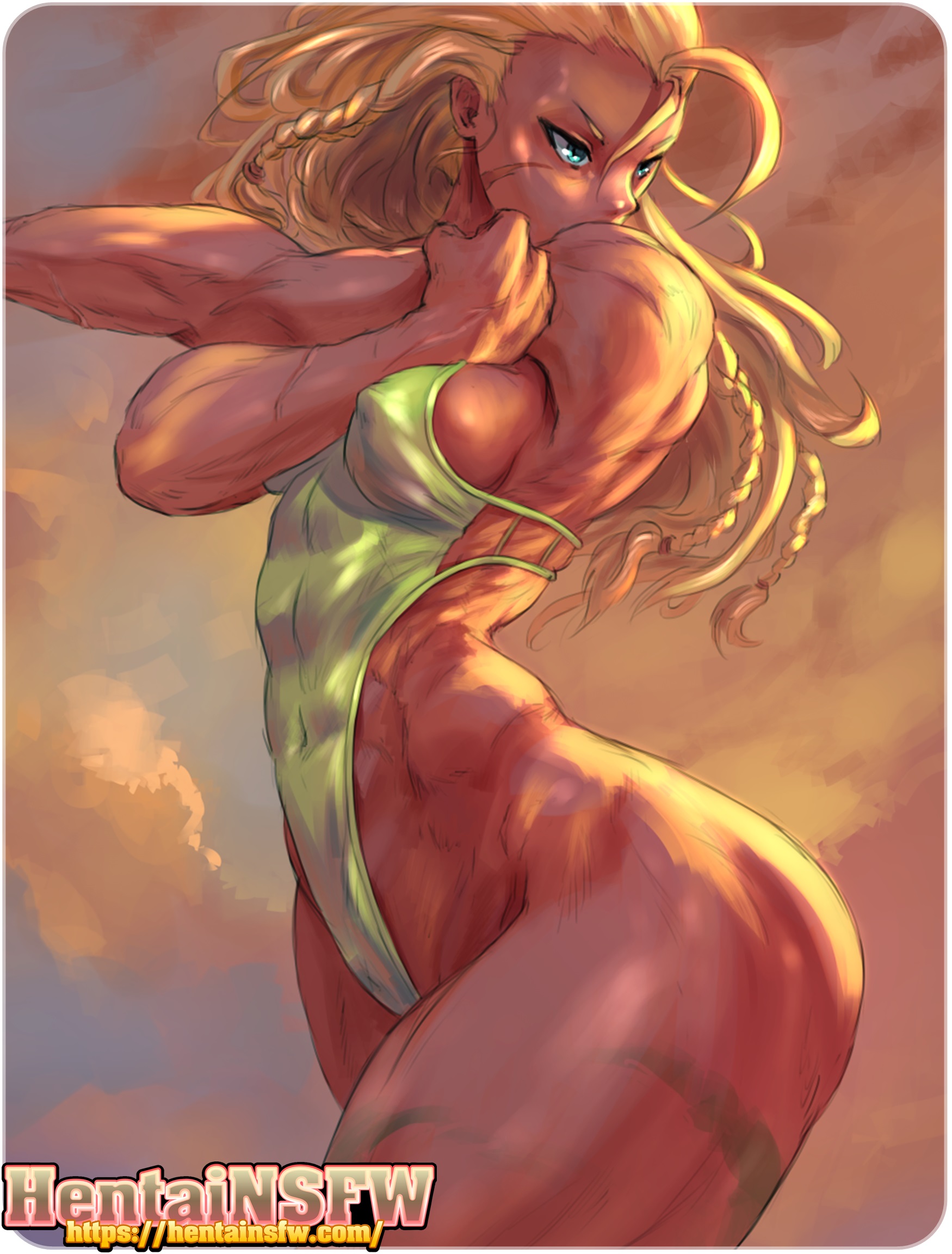 SFW full color ecchi gaming porn hentai of Capcoms Street Fighter game  Cammy White sexy MMA fitness babe. - Hentai NSFW